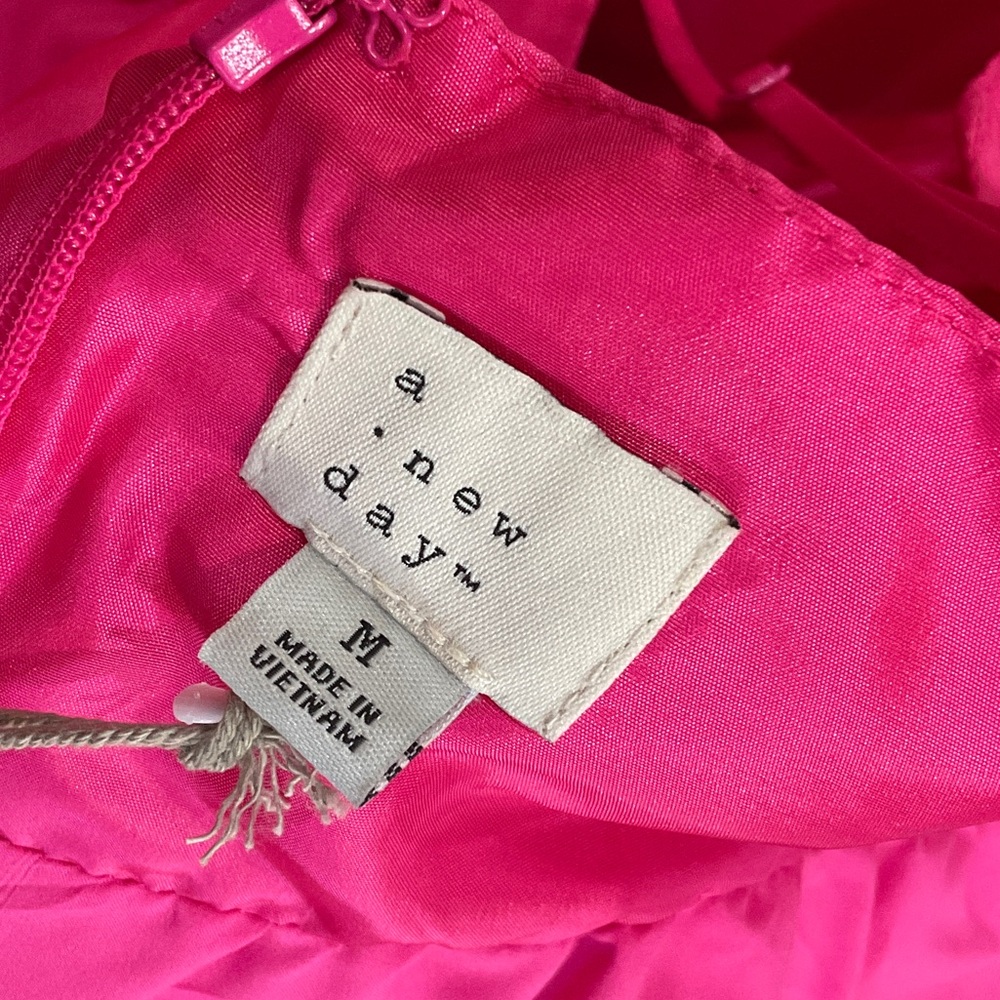 Elegant Pink Satin Ruffle Layered Party Top (R) - Picture 7 of 7